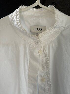 COS White Tunic Length Shirt